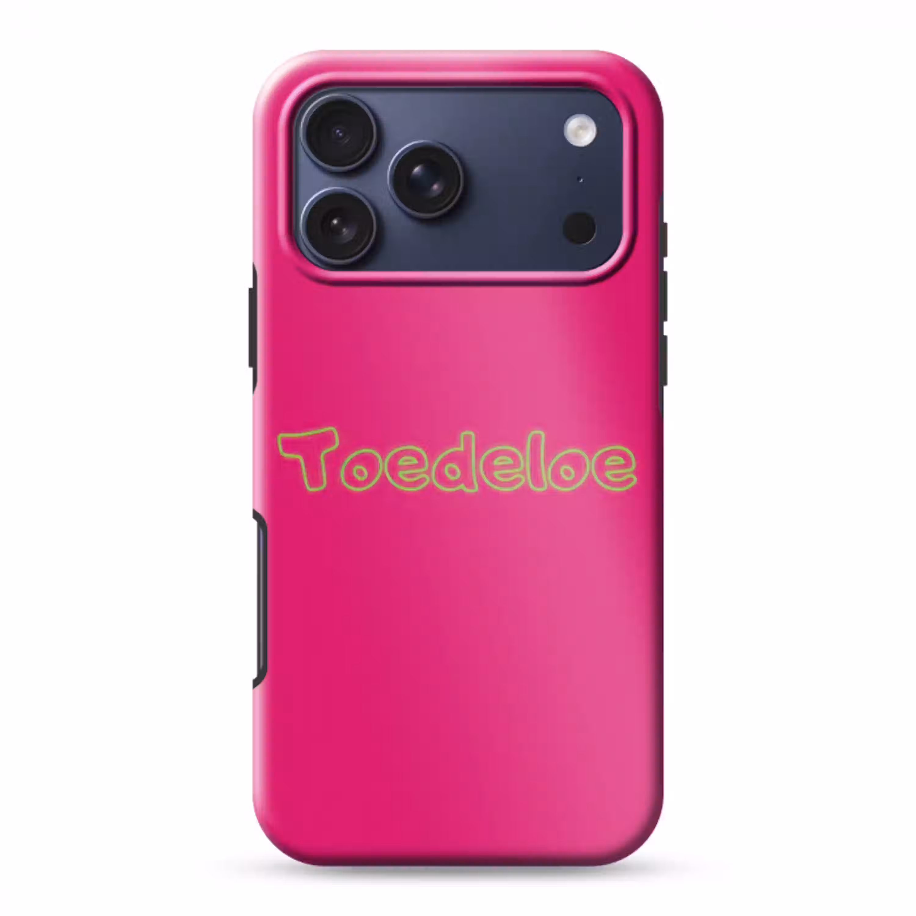 Toedeloe - Groen - Roze Toughcase MagSafe Apple iPhone 17 Pro Max klein -3d