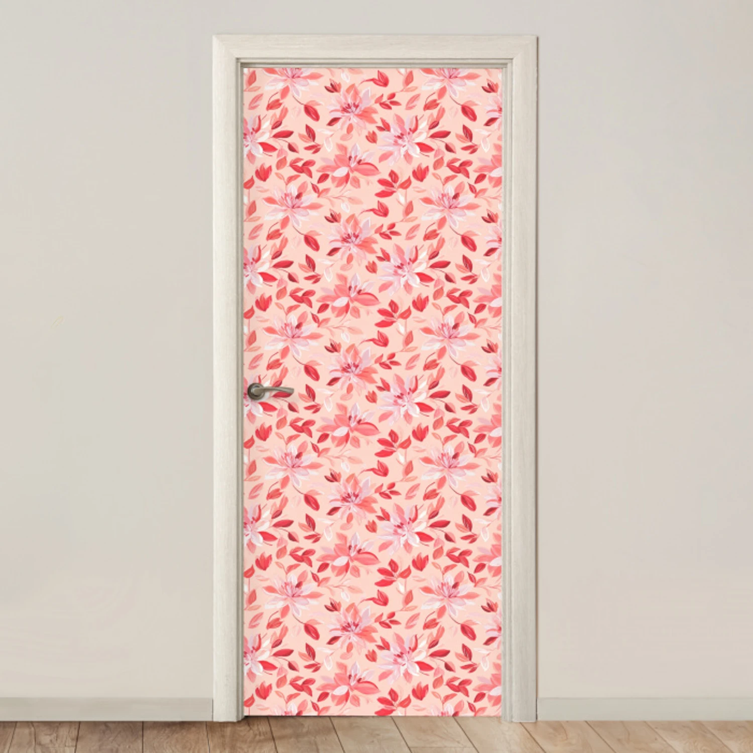 Botanisch - Bloemen - Rood deurposter klein 289 -3d_beige