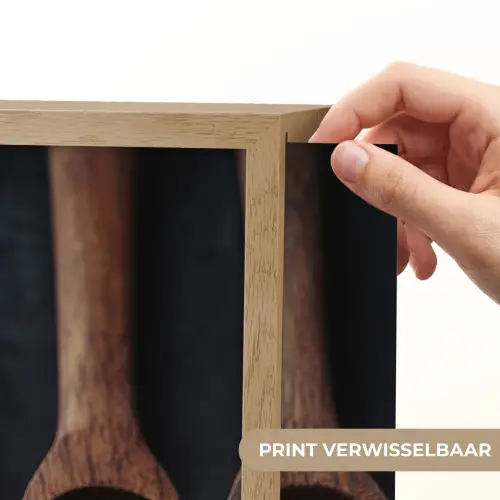 Houten - Lepels - Specerijen - Kruiden Light Box met batterij (Wandlamp) middel -USP_websiteprintNL