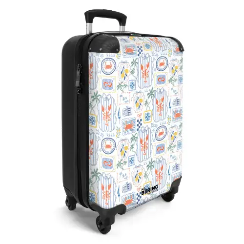 Zomers illustraties kleurrijk NBS - Handbagage koffer - Kinderen Unisex middel -productfoto_3d