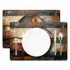 Kunst - Bruin - Abstract - Hout motief Placemat vinyl groot -zzsfeer2_Kitchenyeah-website