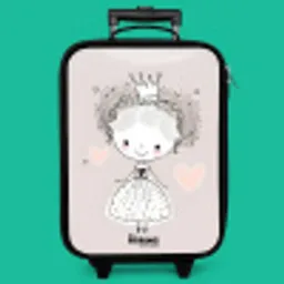 Prinses met krulletjes Kinderkoffer - Zwart klein -zzz_website3d_nbs