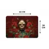 Bloemen - Dieprood - Zonnebril - Vrouw Placemat vinyl groot -specs