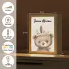 Beer - Boho - Indianentooi - Dieren Light Box met kabel (Kinderlampje) klein -USP_NL