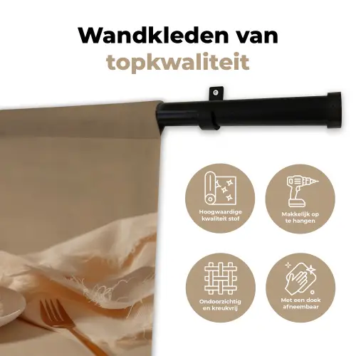 Vanilletaart - Cake - Romig Wandkleed katoen klein -sfeer2