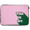 Groen - Teskt - This is art - Roze laptophoes neopreen klein -zkaufland3dotto