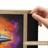 Vogel - Kraai - Graffiti - Zwart - Dieren Light Box met batterij (Wandlamp) middel -USP_websiteprintNL