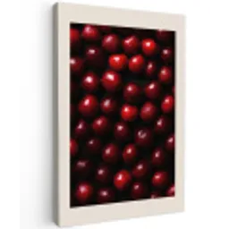 Kersen - Rood Tuinposter op houten frame 2 cm dik klein -3d