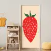 Aardbei - Rood - Modern - Boho deurposter klein -sfeer4