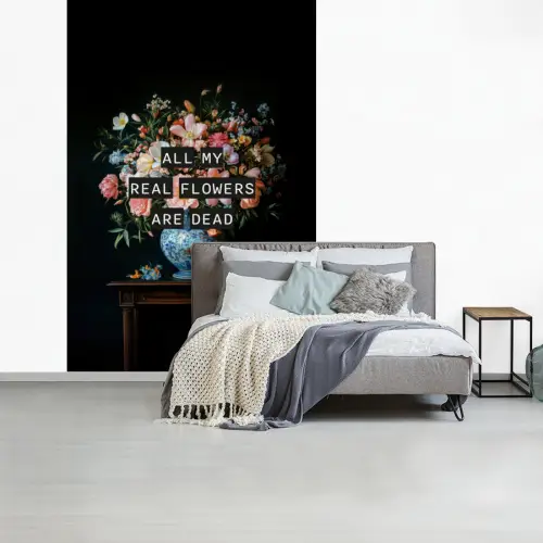 Bloemen - Art - Pastel - Quotes fotobehang vinyl groot -slaapkamer