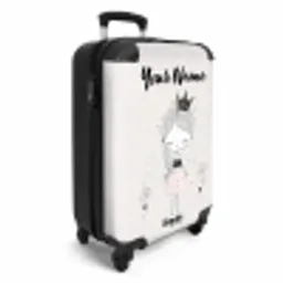 Prinses met zwart jurkje NBS - Handbagage koffer - Kinderen Unisex middel -productfoto_3d