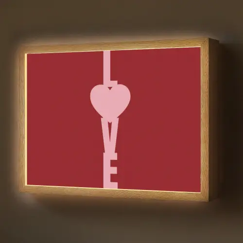 Love - Rood - Blokletters Light Box met batterij (Wandlamp) middel -z3d_website
