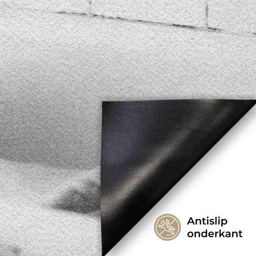 Bad - Vrouw - Zwart - Wit Deurmat klein -antislip_NL