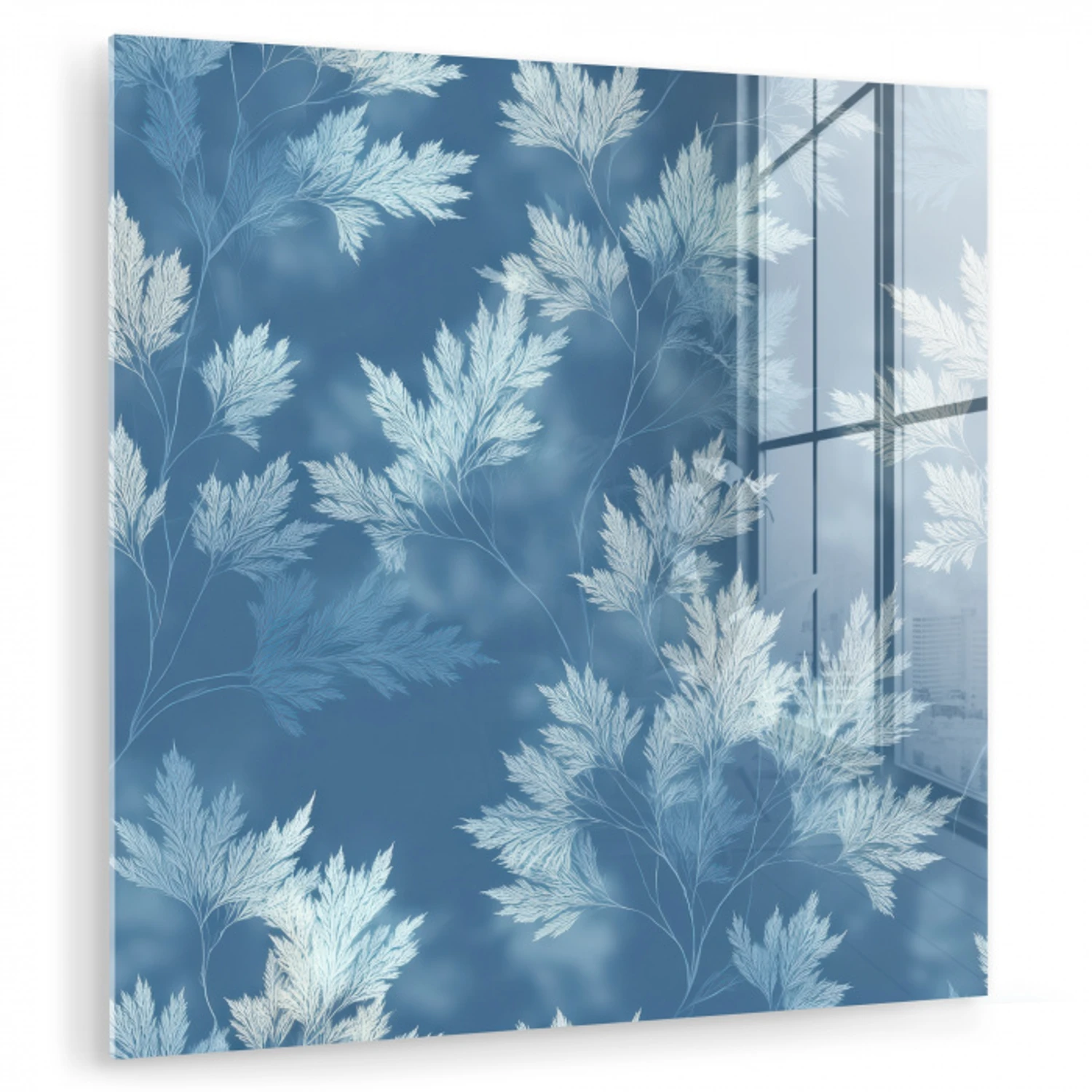 Varen - Botanisch - Patroon - Grijsblauw plexiglas 5mm klein 11 -zzzproduct_nieuw