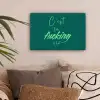 c'est la fucking vie - Groen - Handgeschreven canvas 2cm klein -sfeer1