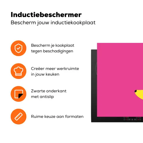 Banaan - Geel - Fruit Inductie beschermer vinyl 3mm klein -zzzzzzz-td-ups
