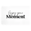 Quotes - Enjoy your moment - Wit - Spreuk Badmat klein -3d