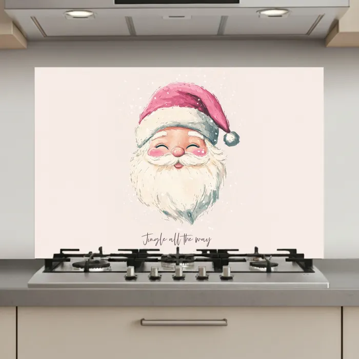 Kerstman - Kerst - Quote - Beige keuken achterwand spatscherm klein -3d_website