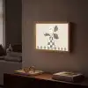 Vaas - Geruit - Groen - Bloem Light Box met batterij (Wandlamp) middel -sfeer1