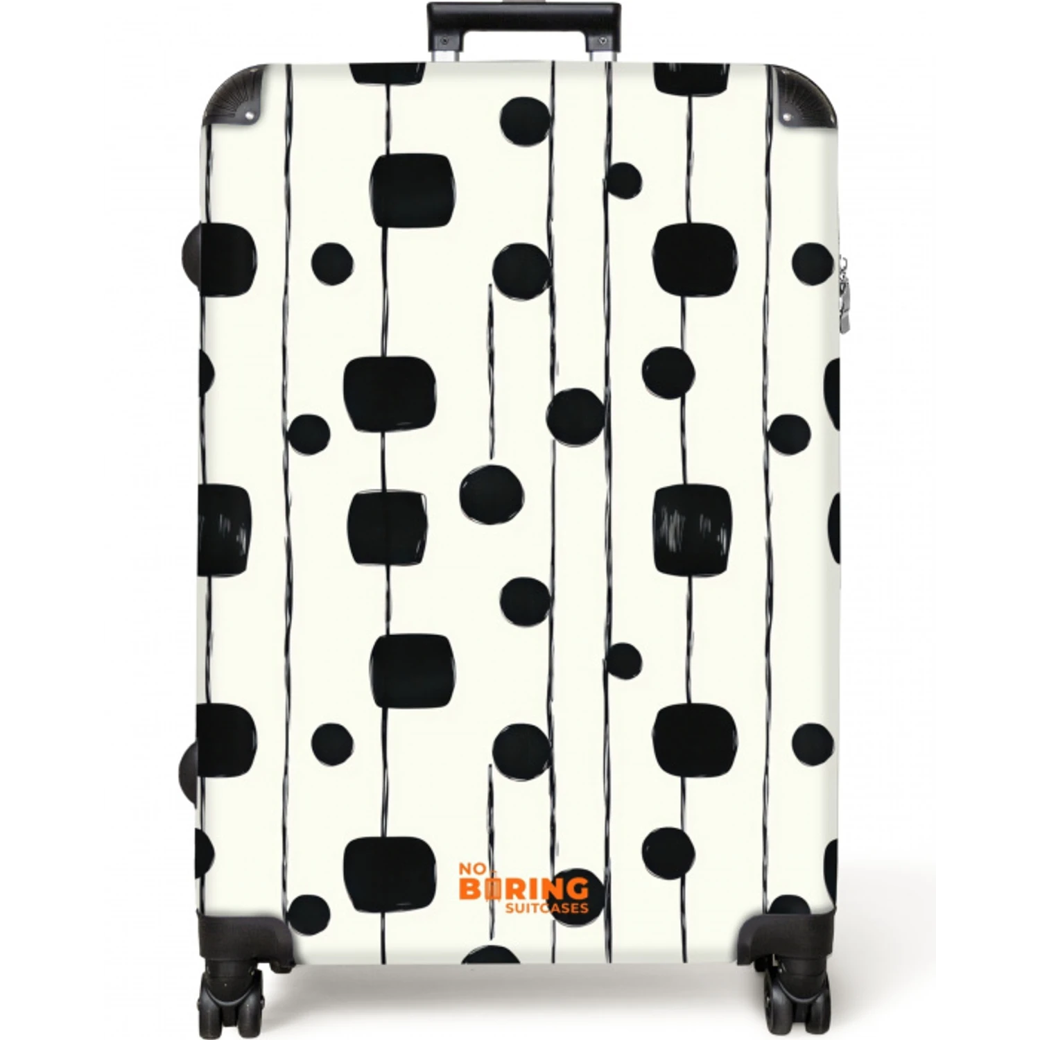 Grafisch - Modern - Zwart NBS - Large koffer - Volwassenen Unisex groot -zzzzzzzzkaufland2