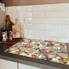 Tropisch - Zomer - Vlinder - Bloemen Inductie beschermer vinyl 3mm klein 276 -sfeer3