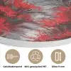 Rode bloemen - mistig - Man Akoestische PET Vilt - Rond klein -closeup_NL