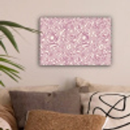 Kronkelende lijn - Magenta - Crème canvas 2cm klein 34 -sfeer1