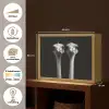 Struisvogels - Halzen - Zwart - Minimalistisch Light Box met batterij (Wandlamp) middel -USP_websiteoverzichtNL