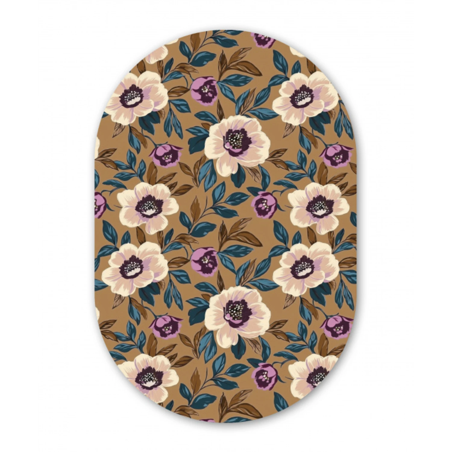 Floraal - Stilleven - Kleurrijk Wandcirkel Ovaal Forex klein 630 -3d