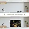 Gouden rivier - Bergen - Maan - Sterrenhemel keuken achterwand spatscherm klein -voor_na_NL