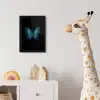 Vlinder - Blauw - Contrast fotolijst zwart zonder passe partout klein -usfeer4_kinderkamer