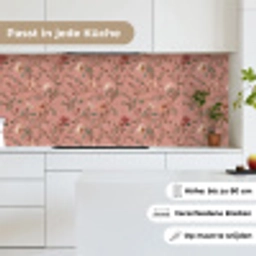 Botanisch - Bloemen - Roze keuken achterwand 2 middel 871 -sfeer4_DE