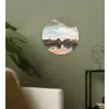 Gezicht op Delft - Schilderij van Johannes Vermeer Wandcirkel kunststof plaat 5mm dik klein -sfeer3