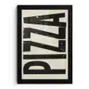 Pizza - Decoratie - Japandi - Vintage fotolijst zwart zonder passe partout klein -3d