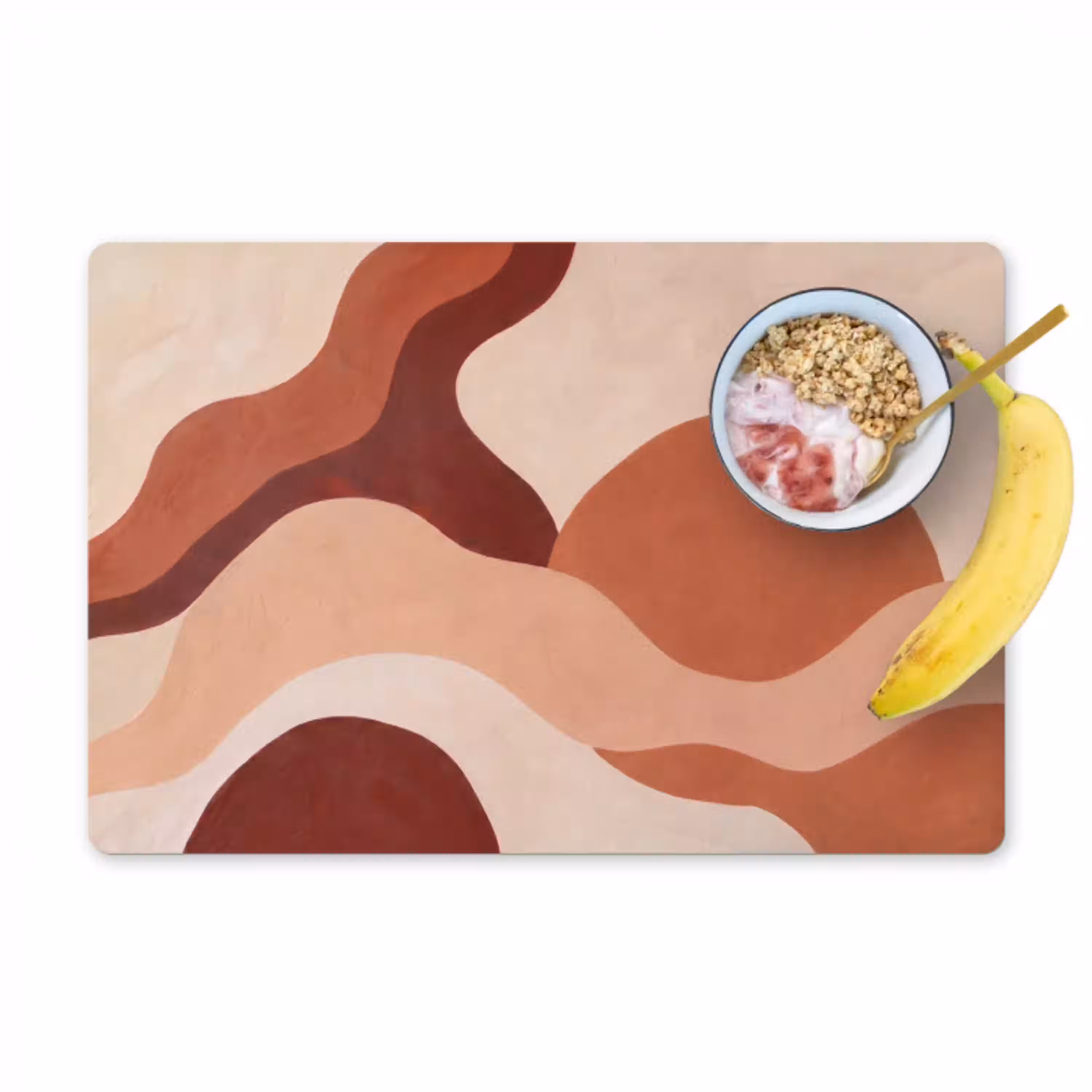 Abstract - Vormen - Organisch - Aardetinten - Modern Placemat vinyl groot -zzzproduct_Kitchenyeah-website