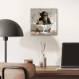 Vintage - Aap - Badkuip - Schuim - Dier aluminium wit klein -sfeer5