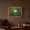 Wit - Madeliefje - Bloem - Gras Light Box met batterij (Wandlamp) middel -sfeer4
