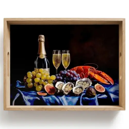 Champagne - Luxe - Oesters Dienblad Rechthoek middel -z3d_shopping