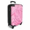 Grote bladeren in verschillende tinten roze NBS - Handbagage koffer - Kinderen Unisex middel -productfoto_3d