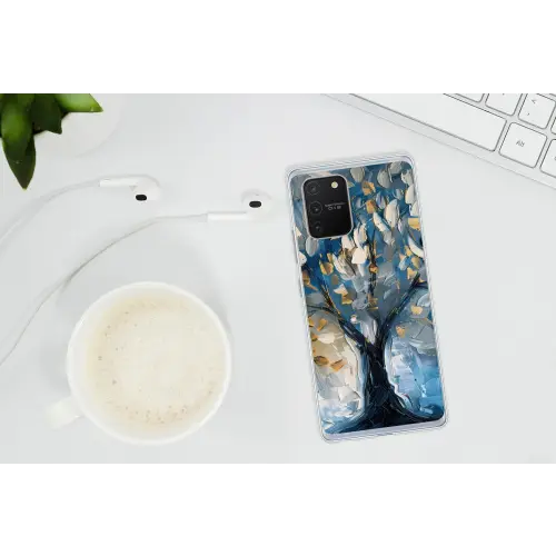 Boom - Blauw - Goud - Abstract Telefoonhoesje Samsung Galaxy S10 Lite klein -oordopS10Lite