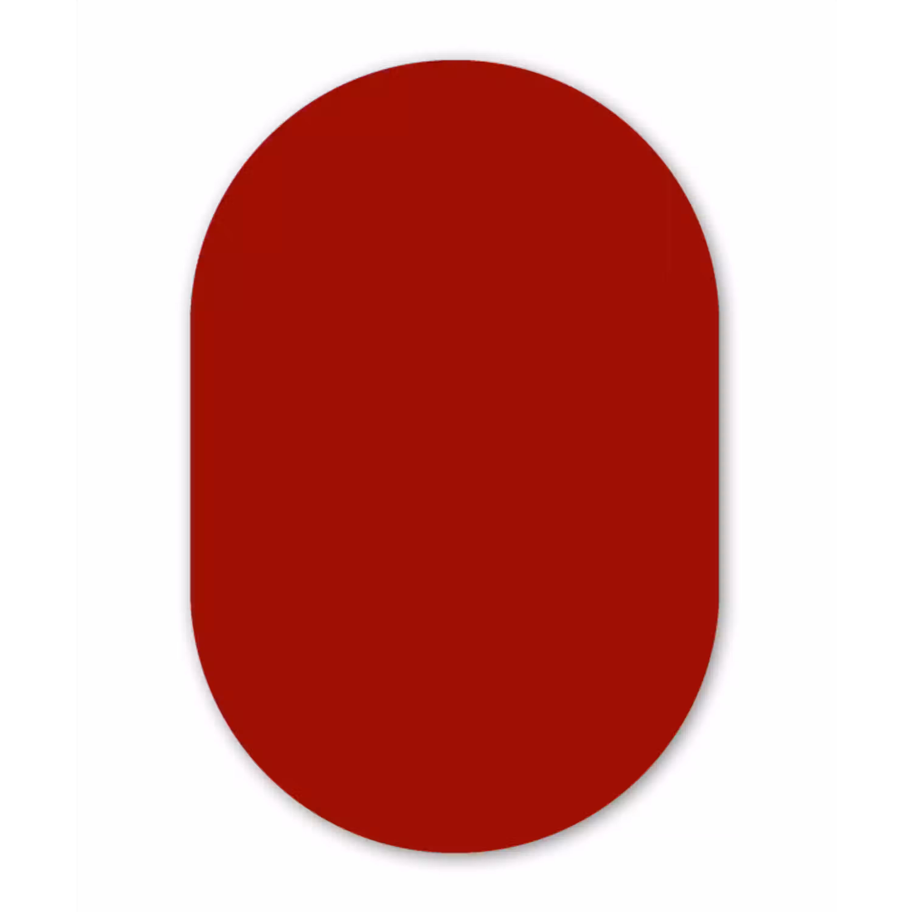 Oxblood - Maroon - Rood Wandcirkel Ovaal Aluminium middel 839 -3d