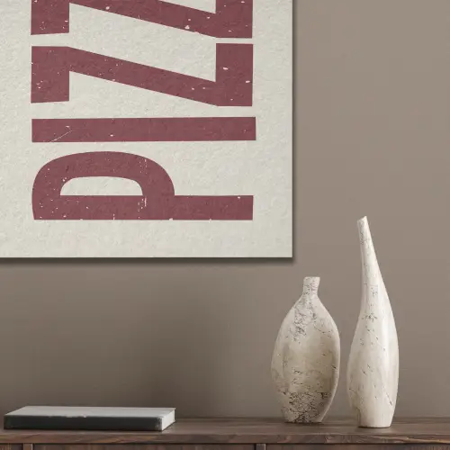 Pizza - Vintage - Decoratie - Japandi PET vilt klein -sfeer6_closeup