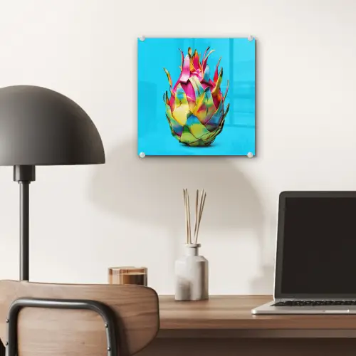 Drakenfruit - Blauw - Levendig plexiglas 5mm klein -sfeer6