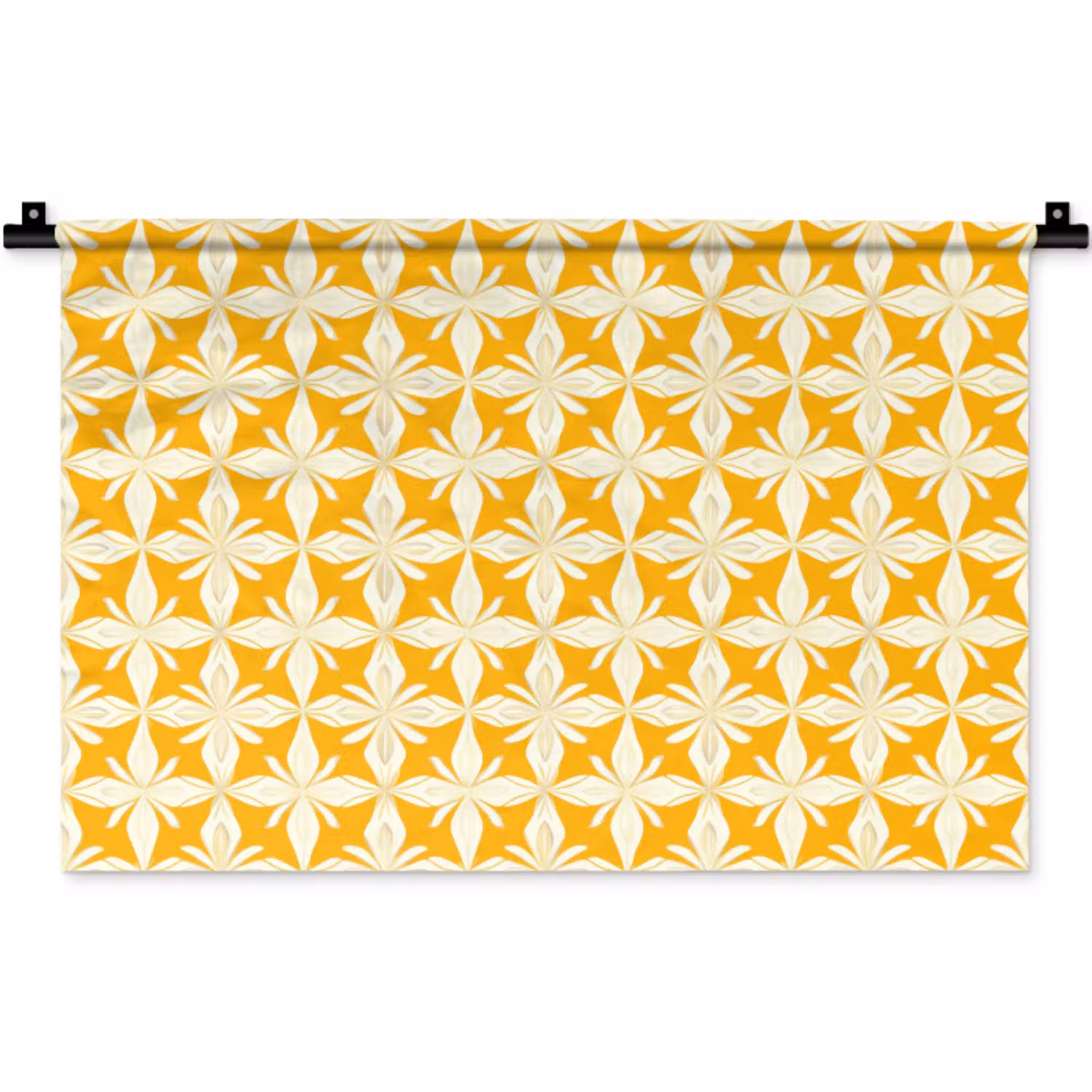 Patroon - Retro - Geel Wandkleed katoen klein 269 -zz3d