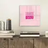 Bisou - Roze - Minimalistisch plexiglas 5mm klein -sfeer1