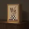Minimalistisch - Vaas - Bloemen - Bruin Light Box met kabel (Tafellamp) klein -z3d_website