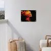 Schedel - Oranje - Zijaanzicht - Vlammen tuinposter los doek klein -sfeer8