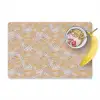 Paisleymotief - Wit - Bloemen - Geel Placemat vinyl groot 368 -zzzproduct_Kitchenyeah-website