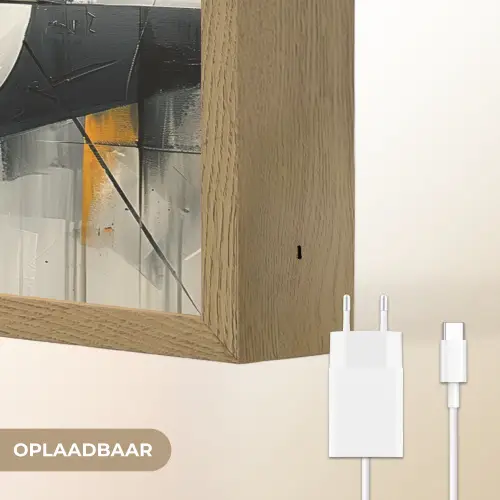 Geel - Abstract - Modern - Vormen Light Box met batterij (Wandlamp) middel -USP_websiteoplaadbaarNL