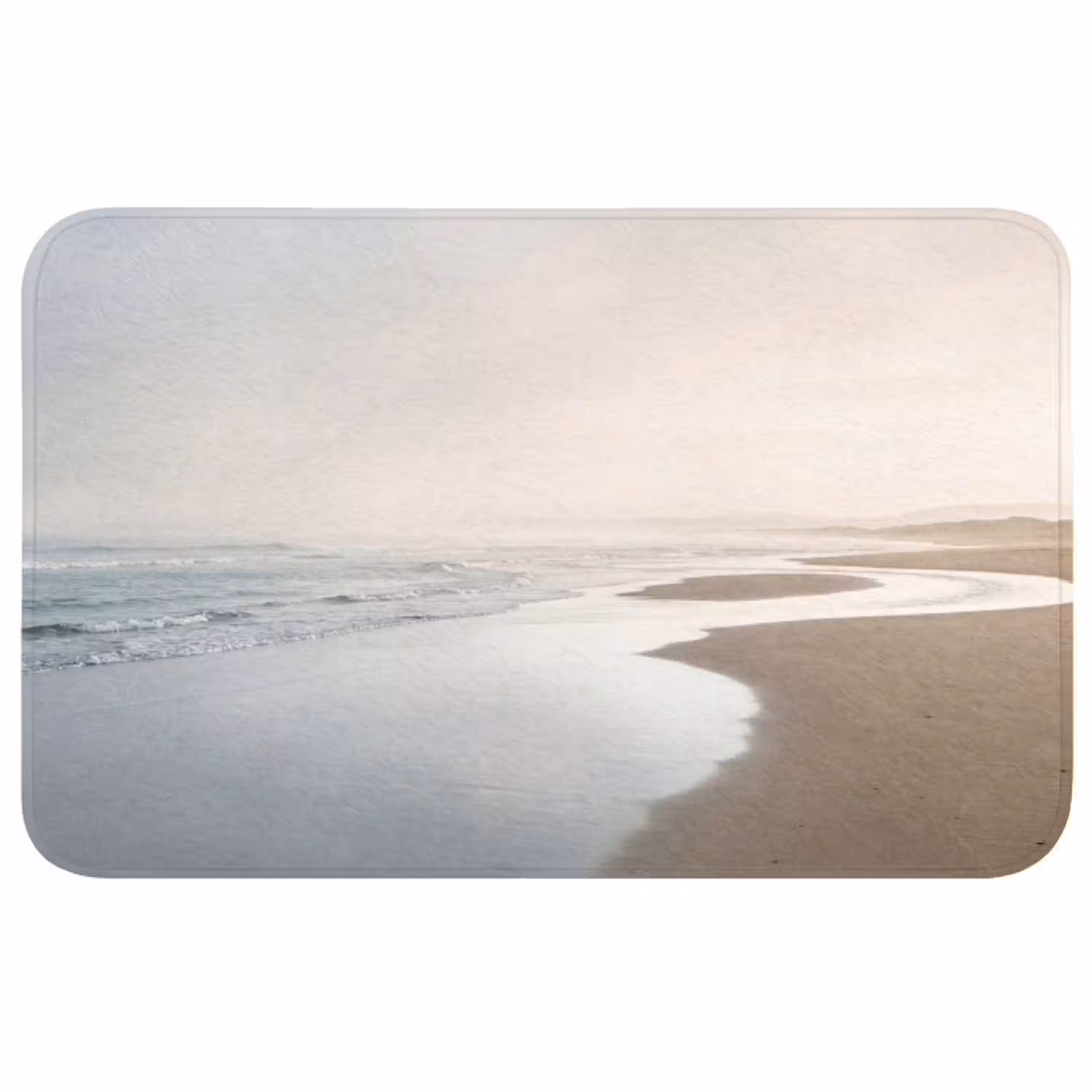Kustlijn - Strand - Oceaan Badmat middel -3d